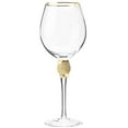 thumbnail image 1 of Berkware Red Wine Glass with Rhinestone Design and Gold Rim (Set of 6), 1 of 5