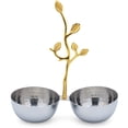 thumbnail image 1 of Berkware Textured Decorative Bowls with Gold Leaf Handle, 1 of 3