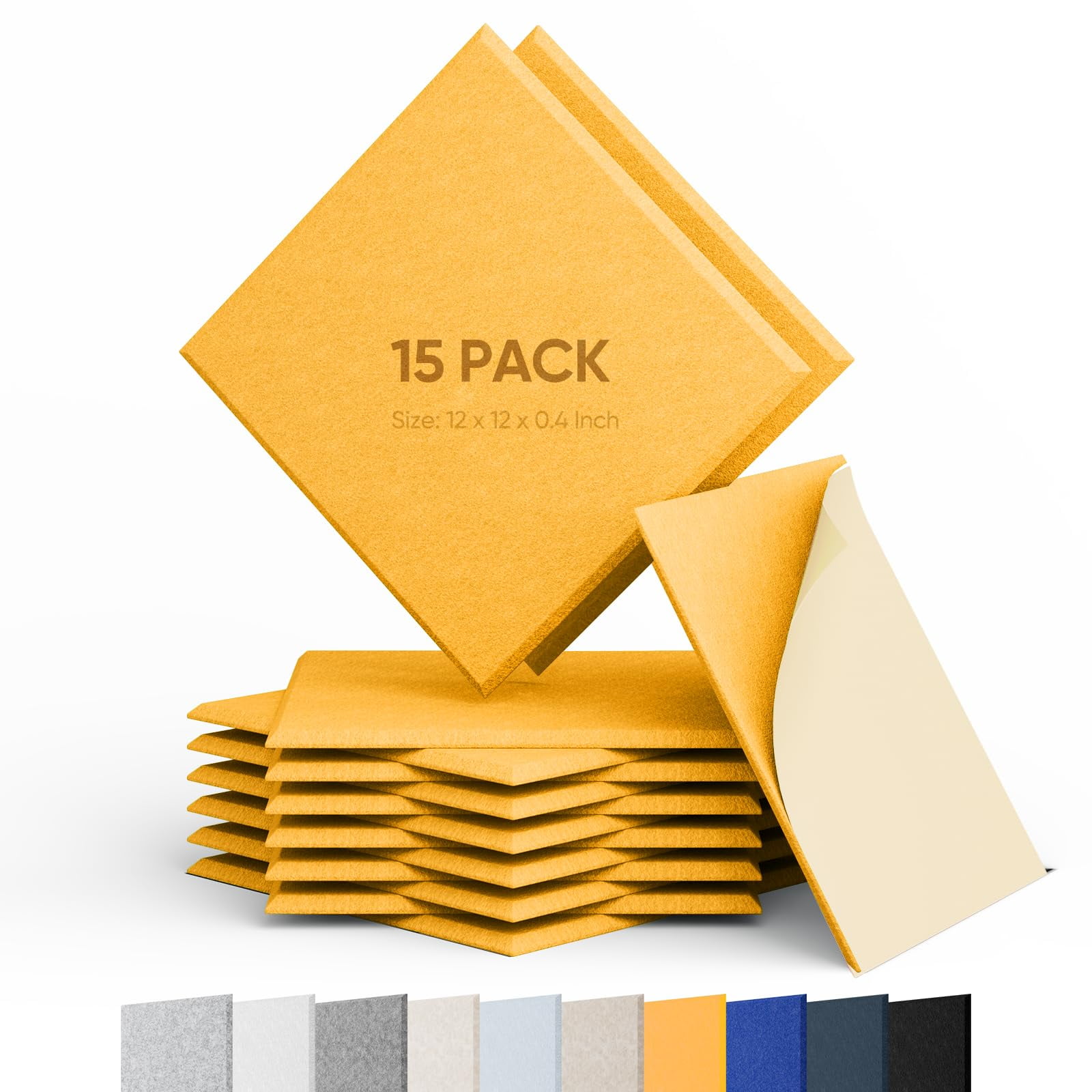 Berlai 15 Pack Acoustic Panels Self Adhesive Sound Proof Foam Panels