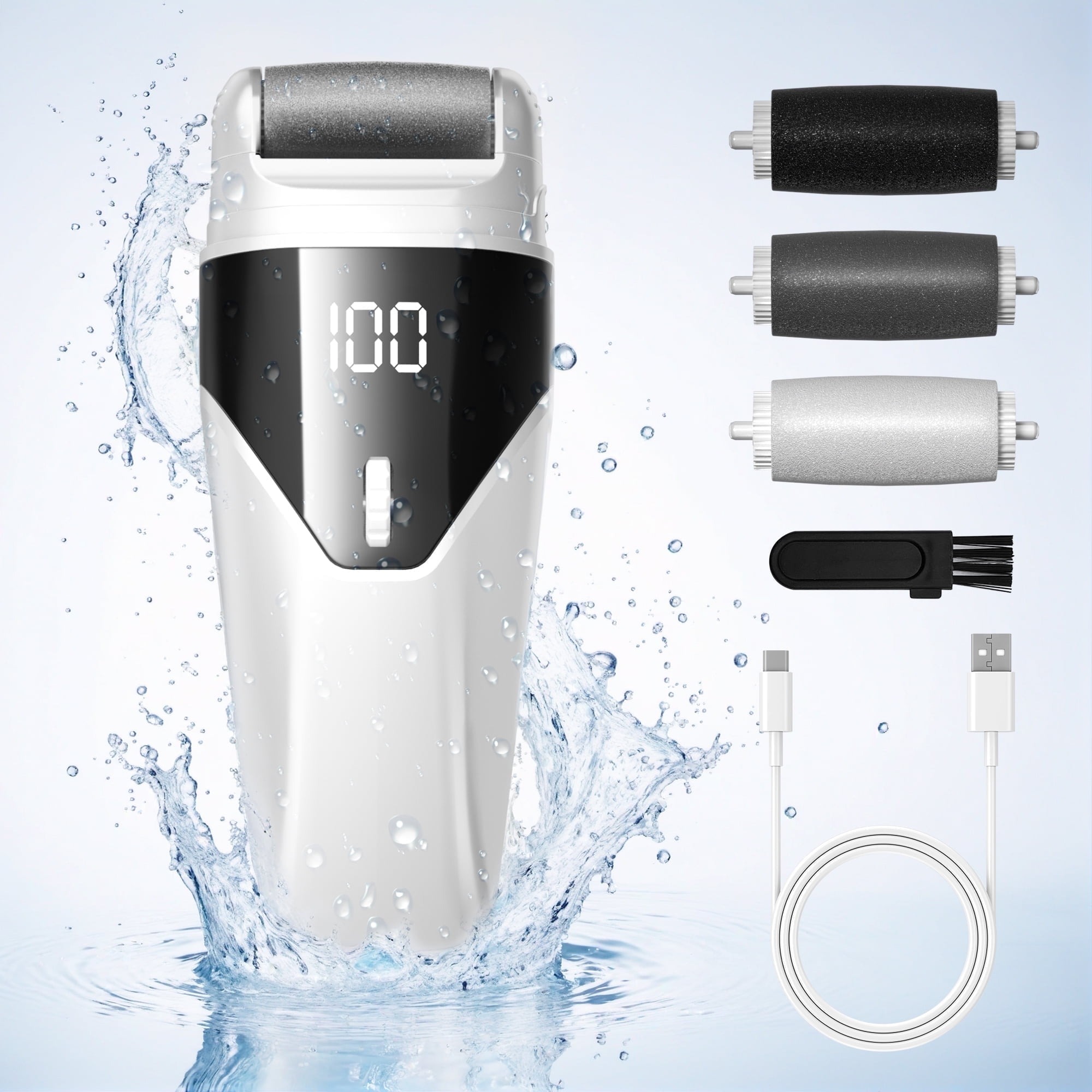 Berlaney Electric Foot Callus Removers, Rechargeable Portable Foot File Pedicure Tool for Foot Care, Hard Cracked Dry Skin Ideal Gift