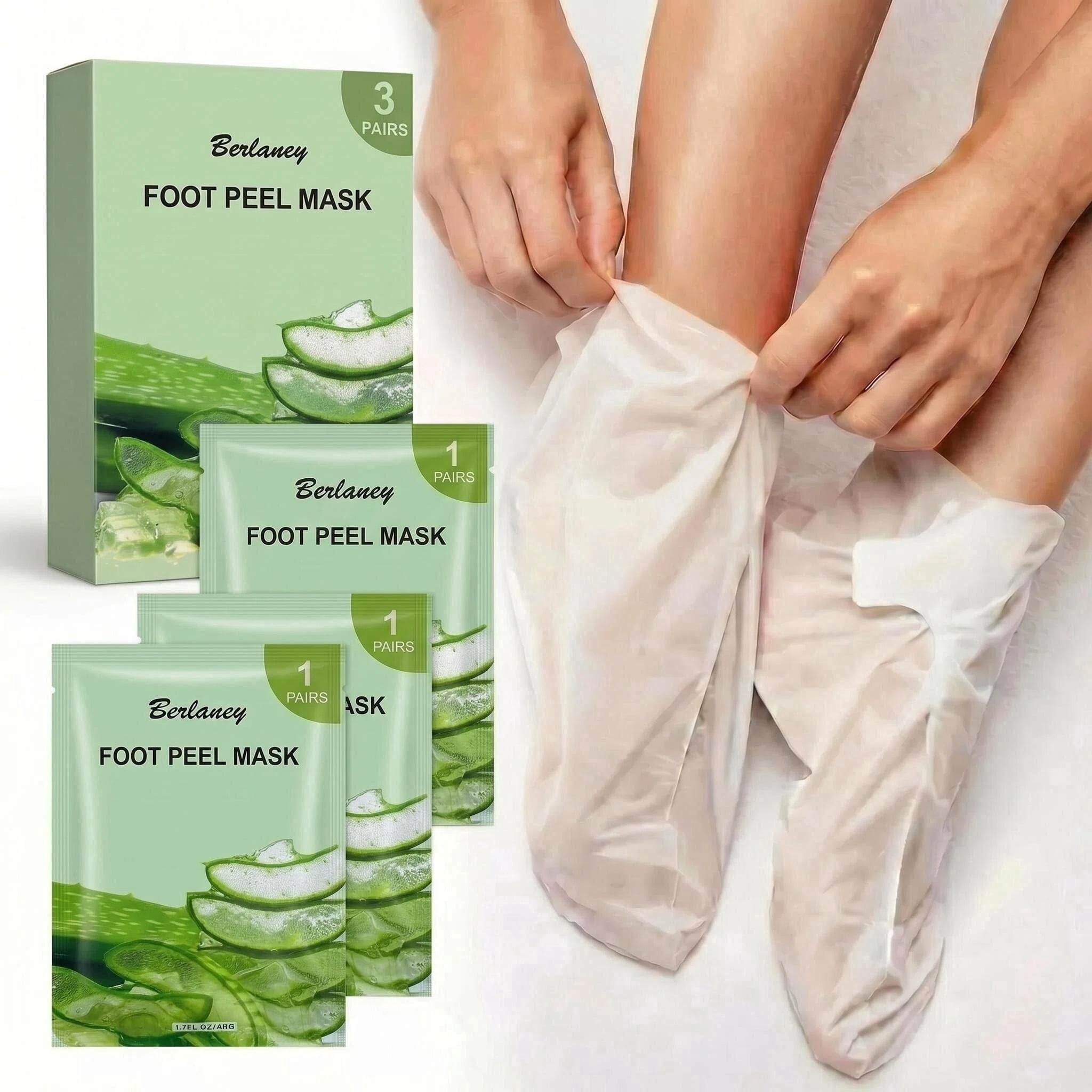 Grocerism, Foot Peel Mask, Aloe Vera Hydration, 3 Pairs - Walmart.com