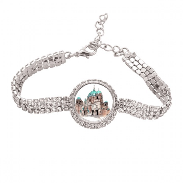 Berlin Cathedral in Germany Tennis Chain Anklet Bracelet Diamond