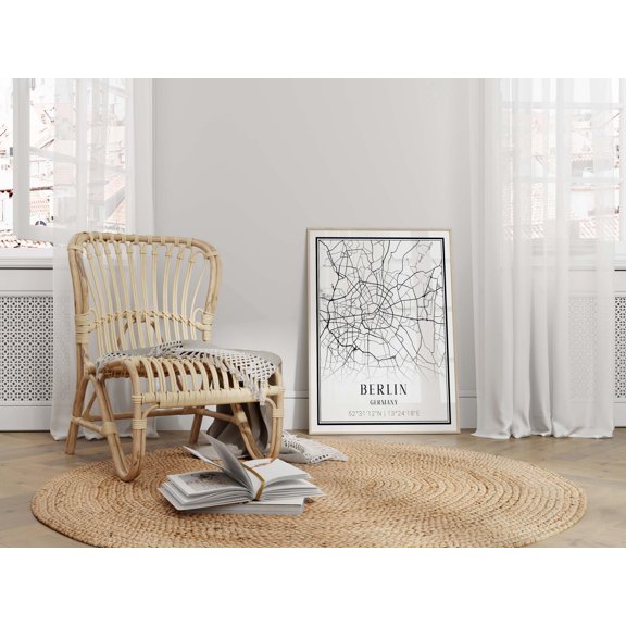 Berlin City Map Print - Minimalist Germany Travel Poster & Art Options Home Decor Office Wall Art
