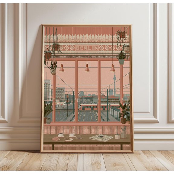 Berlin City Skyline View Print Architecture Wall Art, Unframed Paper Print