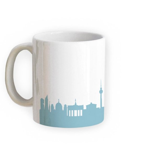 Berlin City Tea Mug, Citkyline Coffee Cup, Berlin Silhouette, Fun Mug, Kitchen Gift, Travel Gift, Birthday Gift, Mug oz, spaces.jpg
