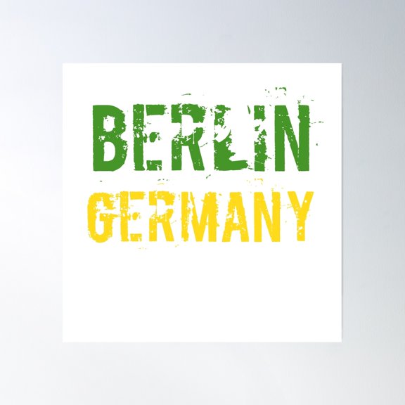Berlin Design Poster Wall Art, Modern Wall Decor, 24x24 UNFRAMED