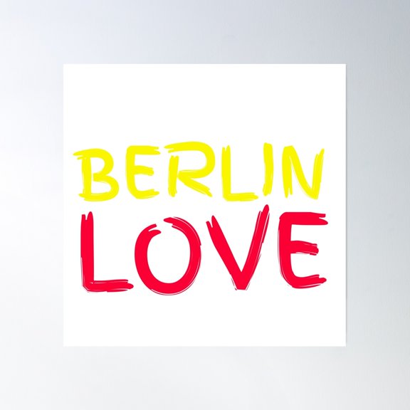 Berlin Design Poster Wall Art, Modern Wall Decor, 24x24 UNFRAMED