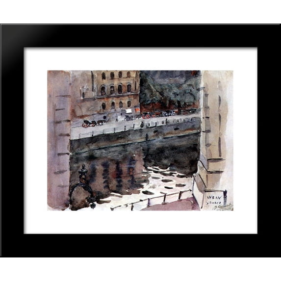 Berlin. Enbankment. 20x24 Framed Art Print by Vasily Surikov