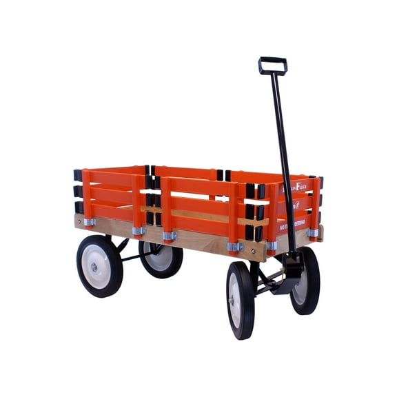Berlin Flyer Kid's Wagon by AmishToyBox.com - Model F310 - Perfect Wagon for Children and Toddlers - Amish Made in Ohio, USA Orange