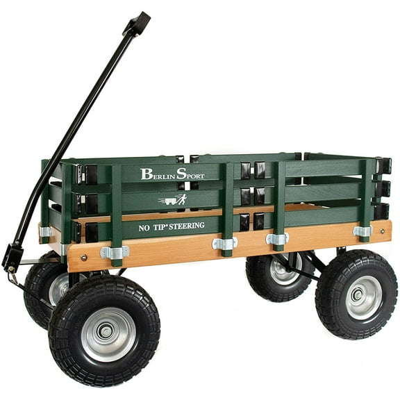 Berlin Flyer Sport F410 Wagon, 10" No-Flat Tires, Hunter Green
