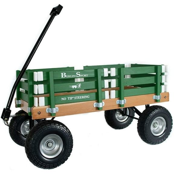 Berlin Flyer Sport Wagon - Model F410 - Amish Made in Ohio, USA - 10" No-Flat Tires Emerald Green