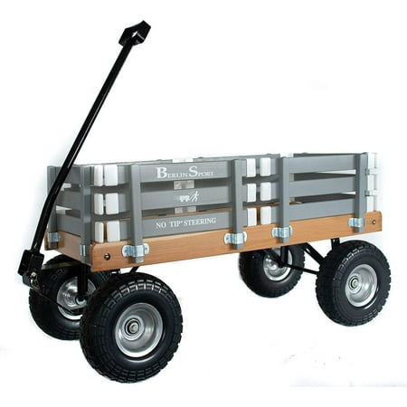 Berlin Flyer Sport Wagon - Model F410 - Amish Made in Ohio, USA - 10" No-Flat Tires Gray