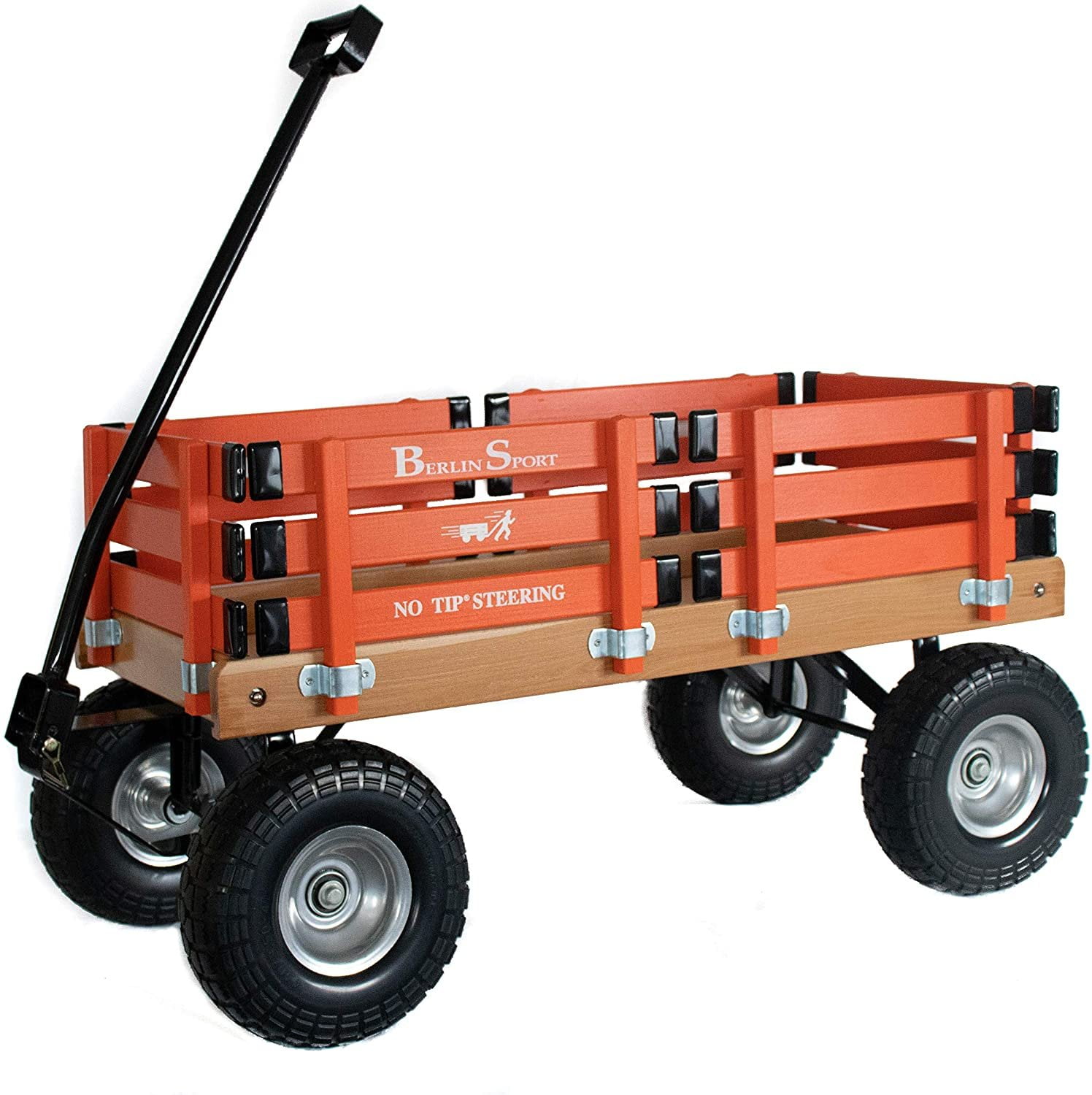 Berlin Flyer Sport Wagon - Model F410 - Amish Made in Ohio, USA - 10" No-Flat Tires Orange