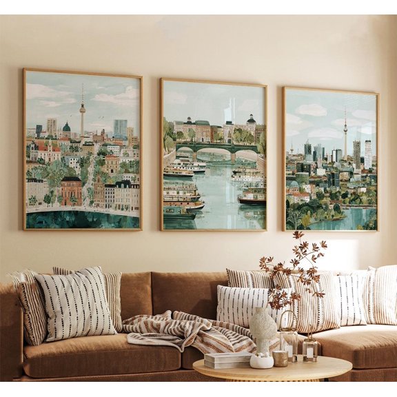Berlin Germany Art Set Travel Set 3 Unframed Paper Print