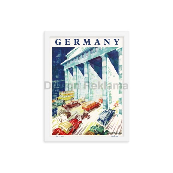 Berlin, Germany. Brandenburg Gate, 1936. Framed Vintage Travel Poster