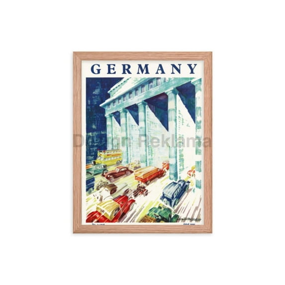 Berlin, Germany. Brandenburg Gate, 1936. Framed Vintage Travel Poster
