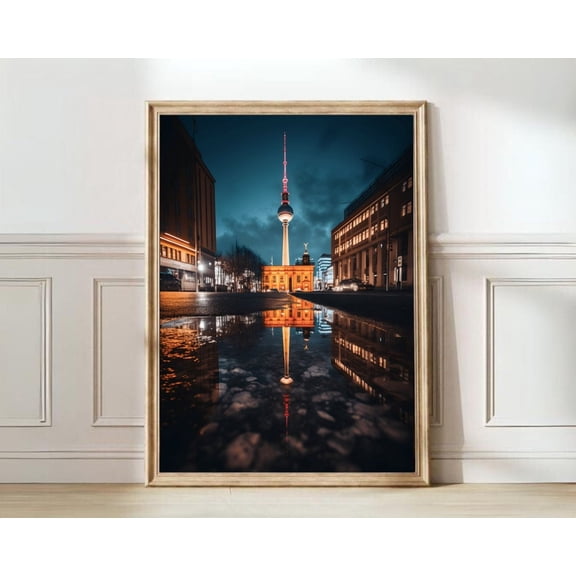Berlin Germany Map Travel Poster Gallery Scenery Wall Art Unframed Paper Print