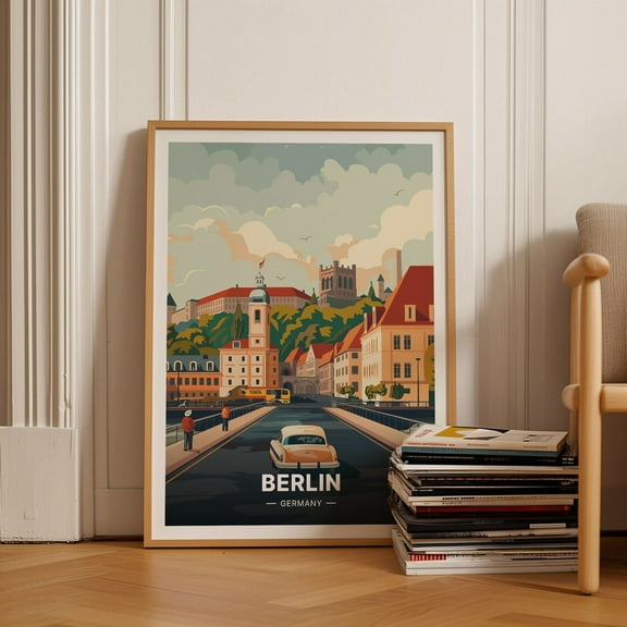 Berlin Germany Poster, Brandenburg Gate Art, European Cities Skyline, Travel Wall Art, Home Decor, Birthday & Housewarming Wall Art, Modern Wall Decor, 24x36 UNFRAMED
