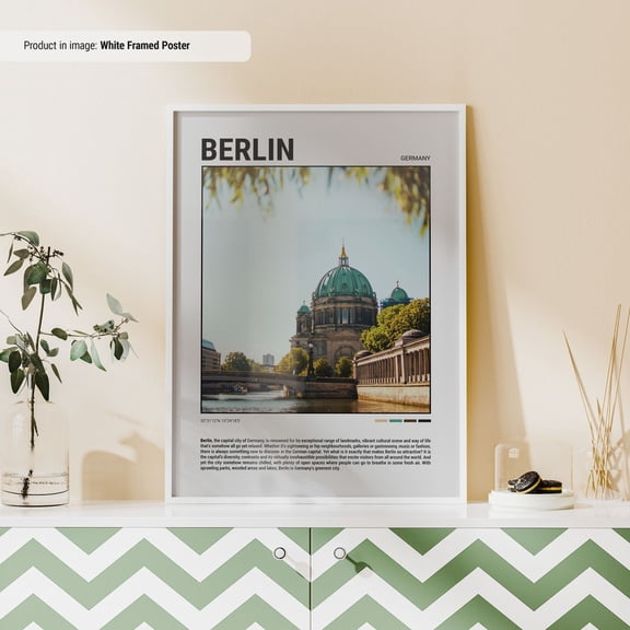 Berlin, Germany Poster Travel Poster Travel Wall Art Minimal Travel Wall Print Europe City Print Berlin UNFRAMED Poster, Wall Art for Decor, Present, 24x36