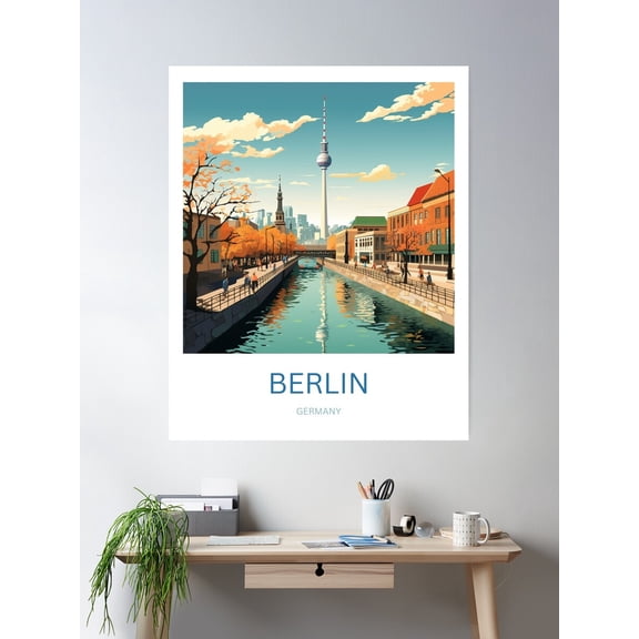Berlin, Germany Poster Wall Art, Modern Wall Decor For Living Room Bedroom, 16x24 UNFRAMED