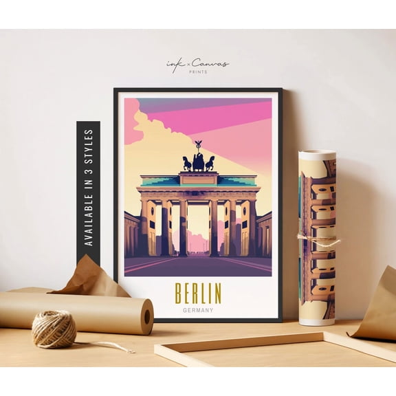 Berlin Germany Retro Travel Wall Decor