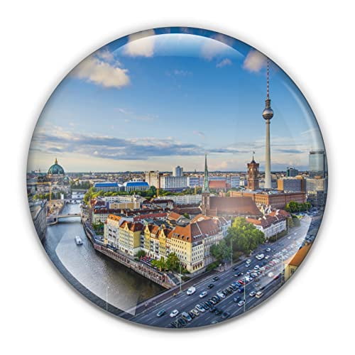 Berlin Germany Skyline Paperweight in Gift Box, 3 Inch Crystal Dome, Perfect for House Warming Gift
