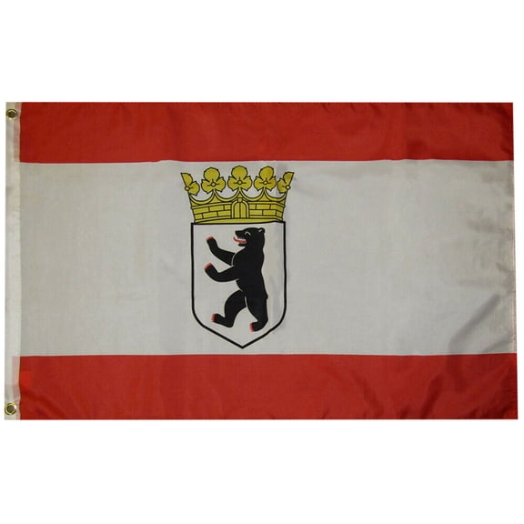 Berlin Historical State Crown 100D Woven Poly Nylon 2x3 2'x3' Flag Grommets