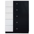 thumbnail image 1 of Berlin Modern White & Black 5 Drawer Chest, 1 of 1