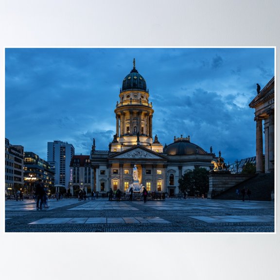 Berlin Night Cityscape Poster Wall Art, Modern Wall Decor, 16x24 UNFRAMED