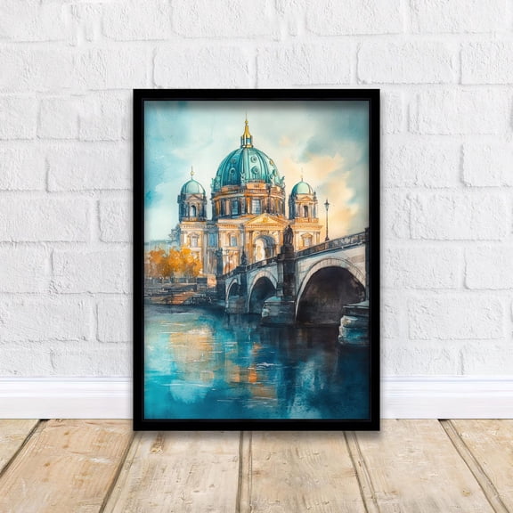 Berlin Painting Berlin City Art Landscape Berlin Print German City Art Urban Wall Decor Scenic Berlin Art, Poster Only