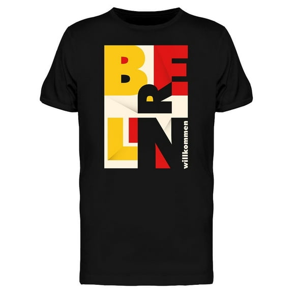 Berlin Retro Typography T-Shirt Men -Image by Shutterstock, Male 3X-Large