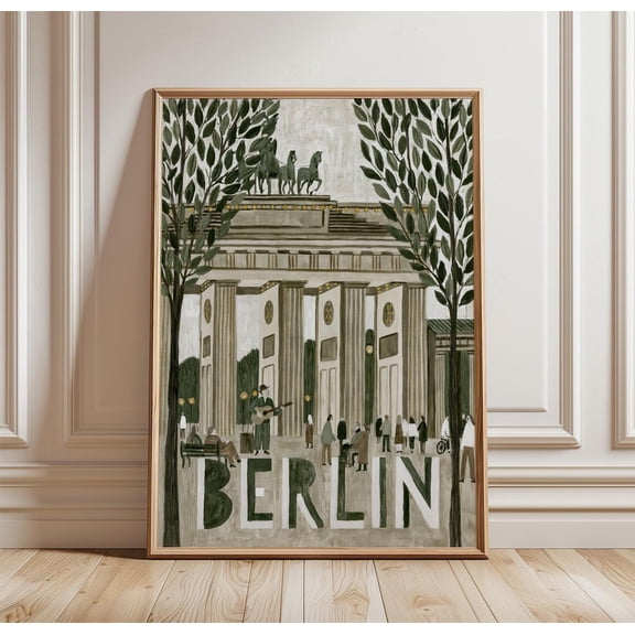 Berlin Travel Tram Street Print City Wall Art, Unframed Paper Print