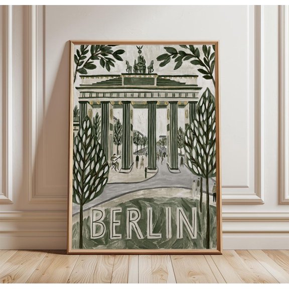 Berlin Travel Tram Street Print City Wall Art, Unframed Paper Print