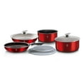 thumbnail image 1 of Berlinger Haus Aluminum Cookware Set w/Detached Ergonomic Handle and Non-Stick Cooking Pots and Frying Pans, and Glass Lid Covers | 9-Pieces, 1 of 6