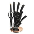 thumbnail image 1 of Berlinger Haus Kitchen Knife Set with Block, 8 Piece Knives Set for Kitchen, Cooking Knives with Kitchen Shears and Sharpener, Sharp Cutting Stainless Steel Chef Knife Set with Acrylic Stand, Black, 1 of 13