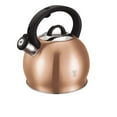 thumbnail image 1 of Berlinger Haus Whistling Tea Kettle for Stove Top, 3.2 Quart Stainless Steel Tea Pots for Stove Top, Stovetop Kettle with Push Button Handle, Enhanced Induction Base Stainless Steel Teapot, Gold, 1 of 5