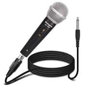 Berlingtone BR-100M Classic Style Metal Casing Cardioid Dynamic Vocal Microphone with 25 XLR Cable, Spherical Mesh Grille with Built-in Pop Filter Professional Microphone for Singing, Recording