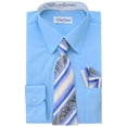 thumbnail image 1 of Berlioni Boys Italian Long Sleeve Dress Shirt With Tie & Hanky, 1 of 1