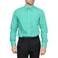 thumbnail image 1 of Berlioni Classic Regular Fit Solid Button Up Long Sleeve Pocket Work Dress Shirt, 1 of 5