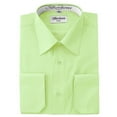thumbnail image 1 of Berlioni Italy Men's Convertible Cuff Solid Dress Shirt Lime, 1 of 3