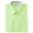 thumbnail image 1 of Berlioni Italy Men's Convertible Cuff Solid Dress Shirt Lime, 1 of 2