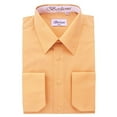 thumbnail image 1 of Berlioni Italy Men's Convertible Cuff Solid Dress Shirt Peach, 1 of 2