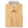 thumbnail image 1 of Berlioni Italy Men's Convertible Cuff Solid Long Sleeve Dress Shirt Khaki, 1 of 2