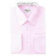 thumbnail image 1 of Berlioni Italy Men's Convertible Cuff Solid Long Sleeve Dress Shirt Pink, 1 of 2