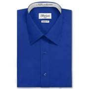 Berlioni Italy Men's Long Sleeve Premium Slim Fit Dress Shirt