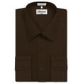thumbnail image 1 of Berlioni Italy Men's Long Sleeve Solid Premium Dress Shirt, 1 of 4