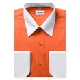 thumbnail image 1 of Berlioni Italy Men's Long Sleeve Two Tone Premium Dress Shirt, 1 of 3