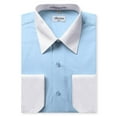 thumbnail image 1 of Berlioni Italy Men's Long Sleeve Two Tone Premium Dress Shirt, 1 of 3