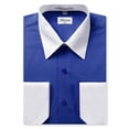 thumbnail image 1 of Berlioni Italy Men's Long Sleeve Two Tone Premium Dress Shirt, 1 of 3