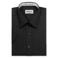 thumbnail image 1 of Berlioni Italy Men's Premium Classic Button Down Short Sleeve Solid Dress Shirt (Black,XL (17-17½)), 1 of 3